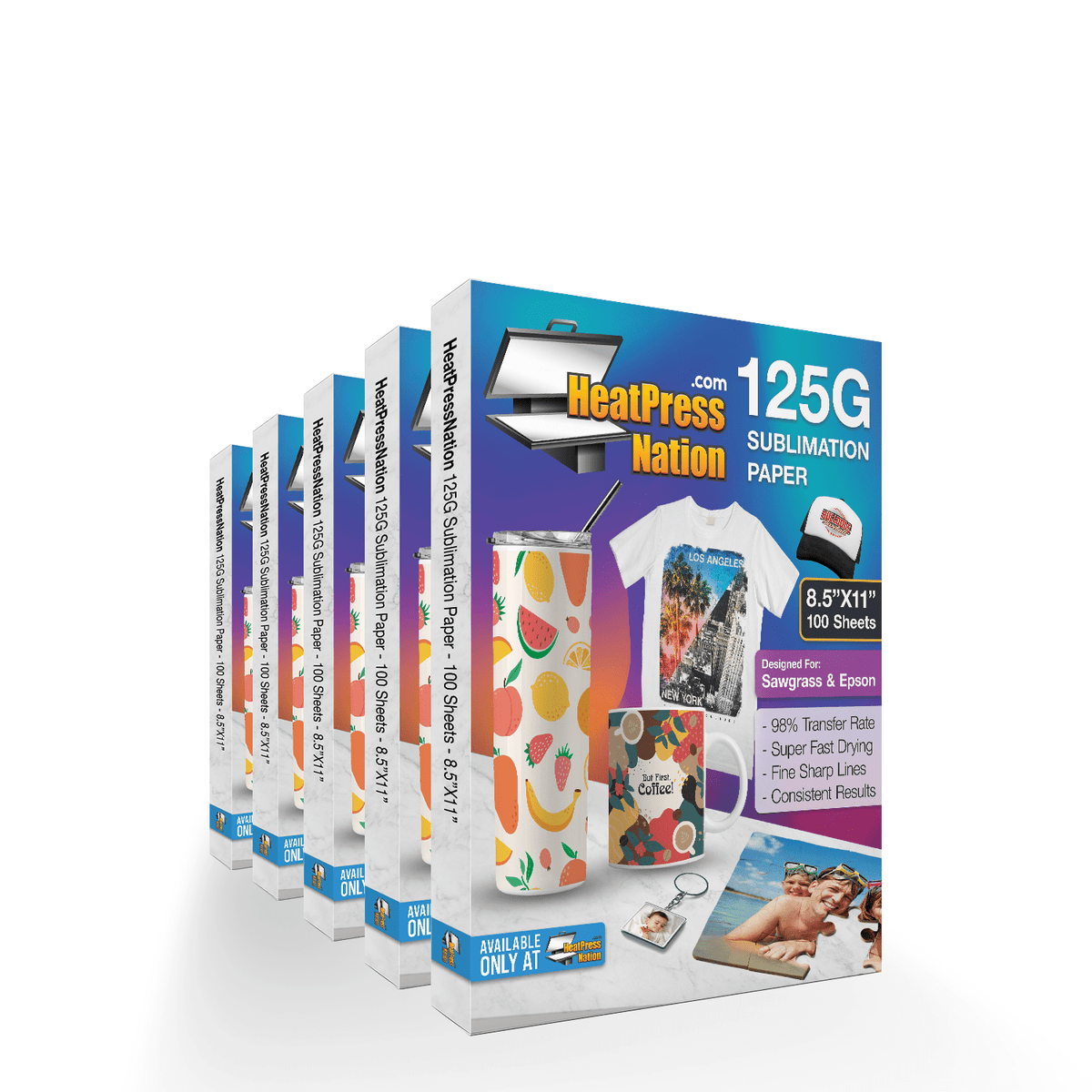Heat Press Nation 125G Sublimation Paper - 500 Sheet Bulk Pack ...