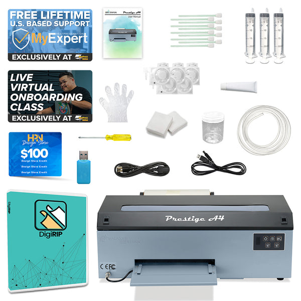 DTF Station 8" Prestige A4 DTF Printer - Classic Black and Grey