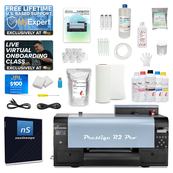 DTF Station Prestige R2 Pro 13" DTF Printer with Ink, Film, and Supplies