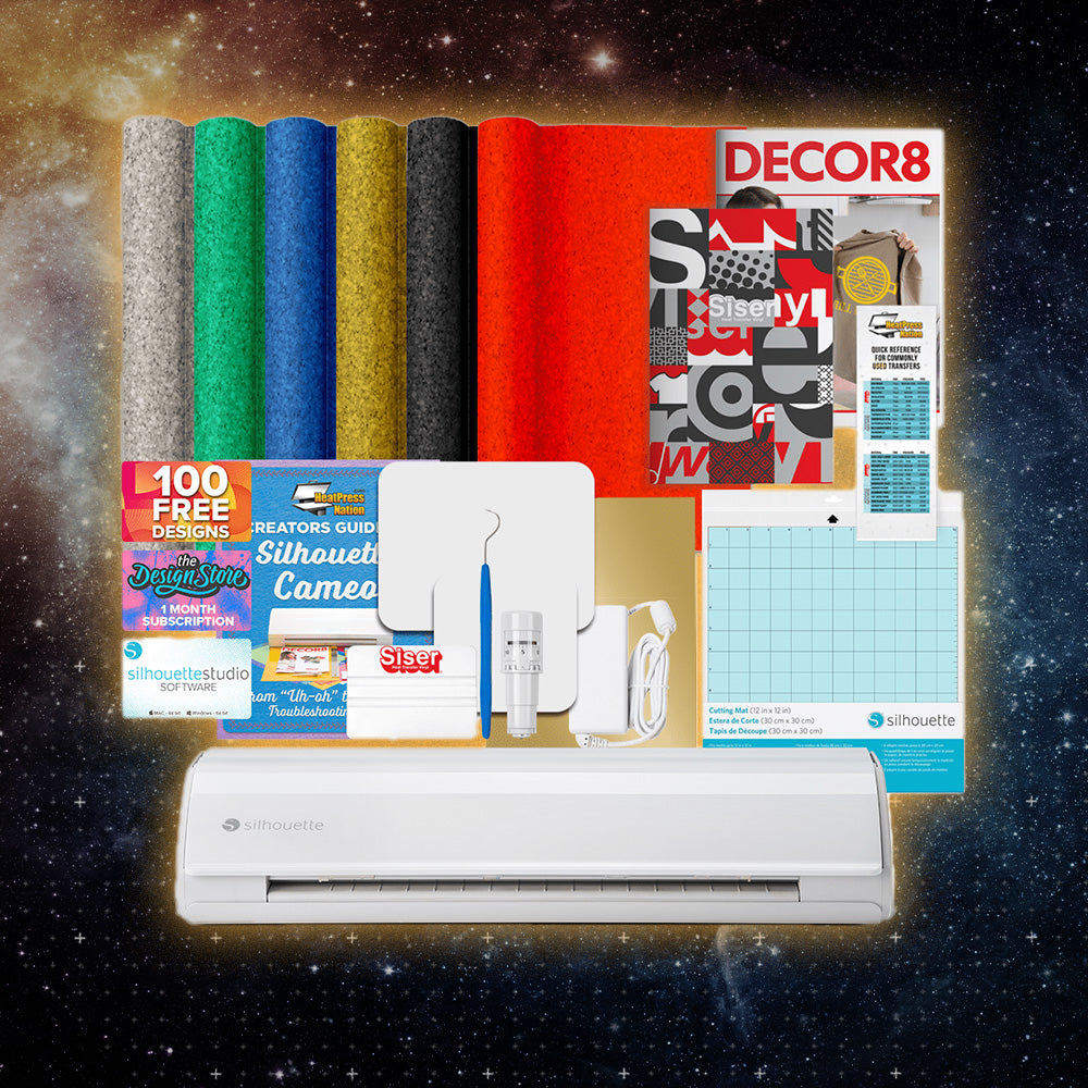Silhouette Cameo 5 Siser Glitter HTV Bundle