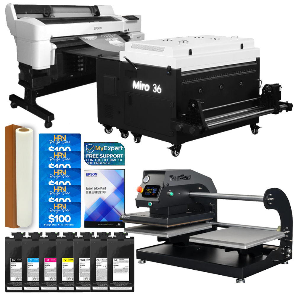 Epson SureColor G6070 35" DTF Printer Shaker, Ink, Double Pneumatic Bundle