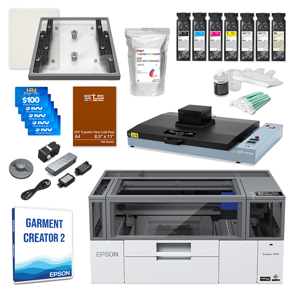 Epson SureColor F1070 DTG/DTF Hybrid Printer DTF Bundle
