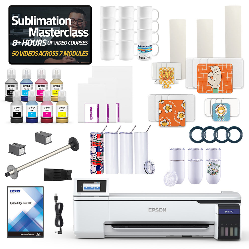 Epson SureColor F570 24" Pro Sublimationsdrucker Trinkgeschirr-Paket 