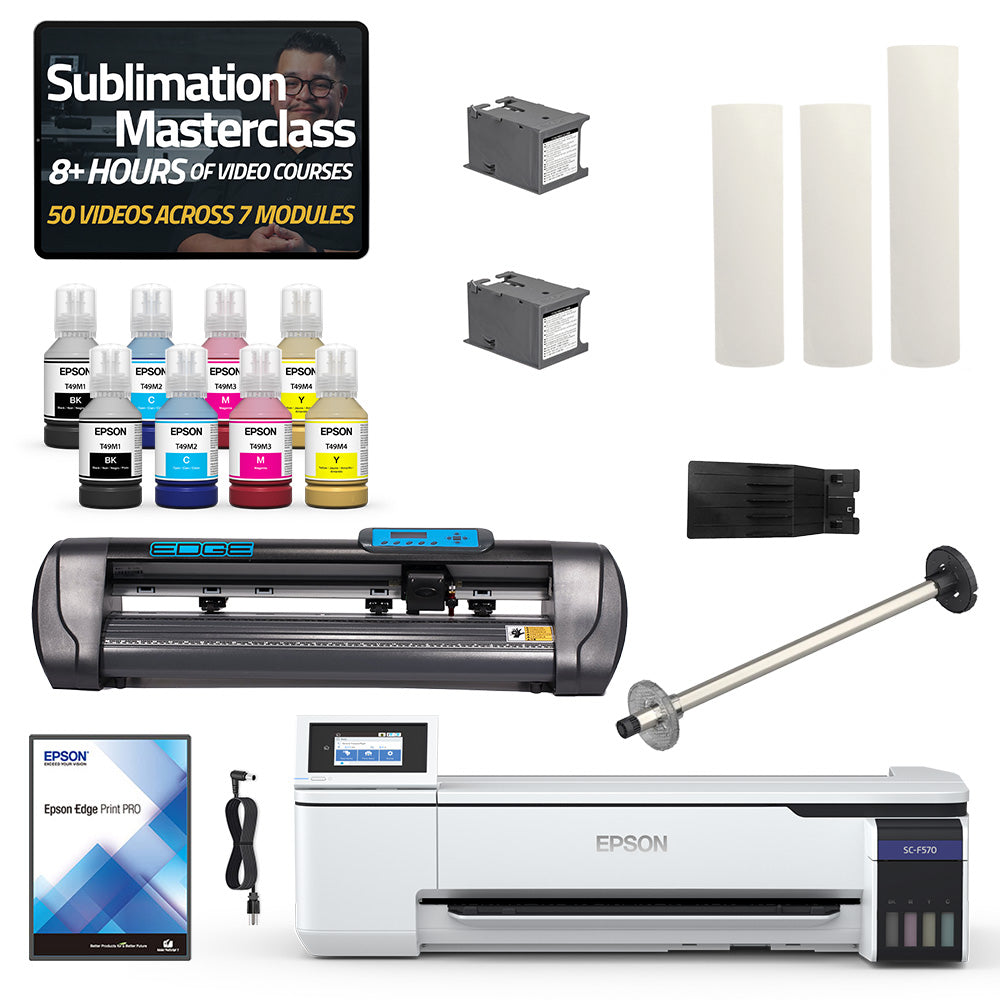 Epson SureColor F570 24" Pro Sublimation Printer VinylSystems Cutter Bundle