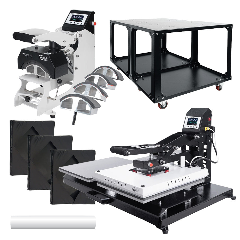 HPN Signature Series Business Package - 16" x 20" Dual Station Heat Press and Cap Press