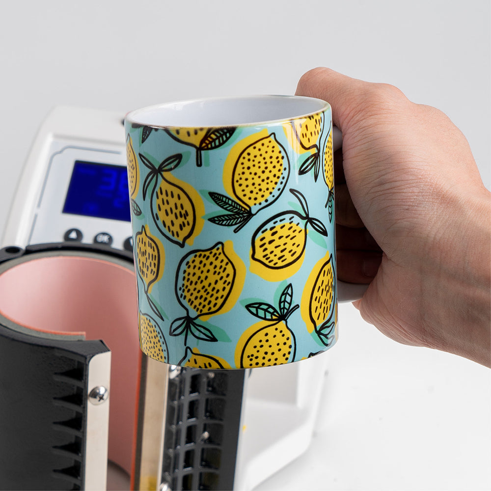 VIVOHOME Automatic Mug Heat Press Sublimation Machine for Coffee Cup  11-15oz Light Blue