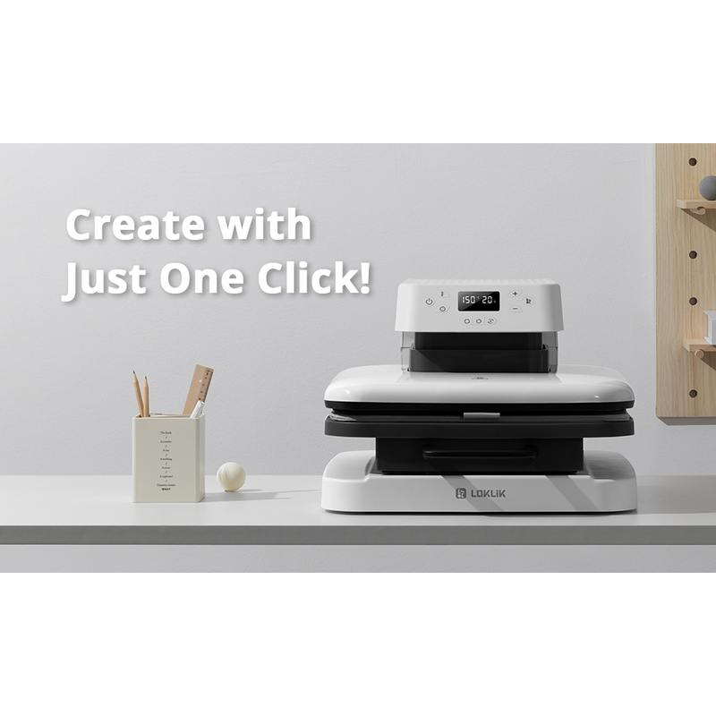 Open-Box LOKLiK by HTVRont ImPress Auto 15" x 15" Heat Press - LOKLiK Blue