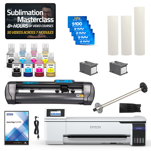 Epson SureColor F570 24" Pro Sublimation Printer VinylSystems Cutter Bundle