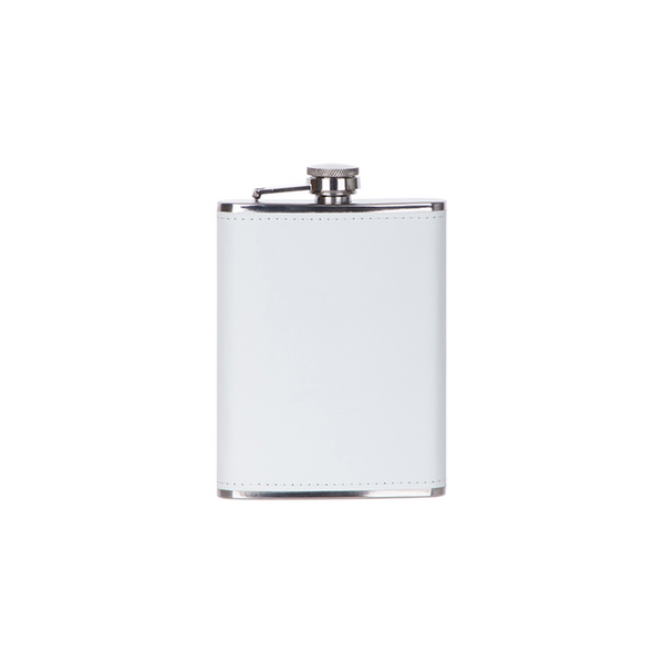 HPN SubliCraft 8 oz. Stainless Steel Flask with Sublimation PU Cover - 12 per Case