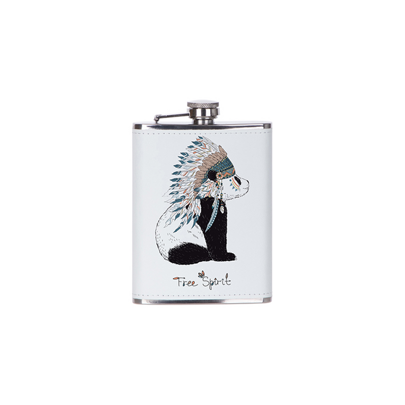 HPN SubliCraft 8 oz. Stainless Steel Flask with Sublimation PU Cover