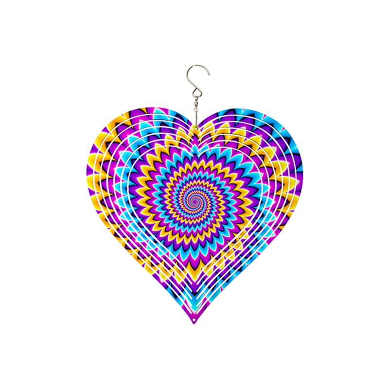 HPN SubliCraft Heart Sublimation Aluminum Wind Spinner