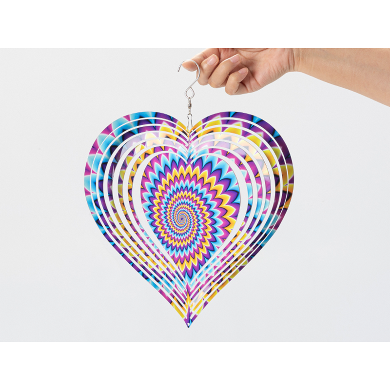 HPN SubliCraft Heart Sublimation Aluminum Wind Spinner