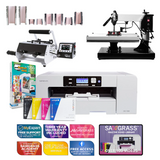 Sawgrass Virtuoso SG1000 Sublijet-Sublimationsdrucker mit 16 x 20 Zoll großer Swing-Away-Hitzepresse der Signature-Serie und 8-in-1-Tassenpresse 