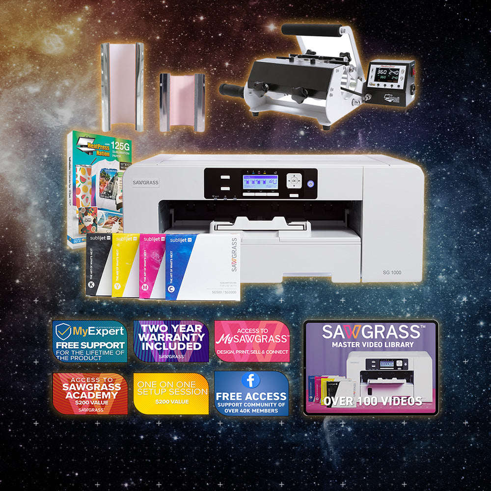 Sawgrass Virtuoso SG1000 Sublijet Sublimation Printer with Signature Series 2-in-1 Mug Press