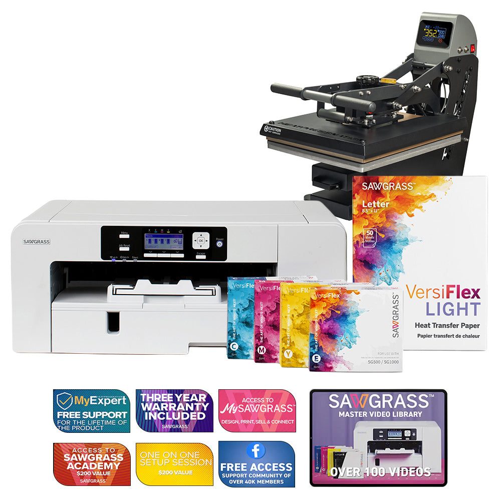 Sawgrass SG1000 VersiFlex Printer with TrueSpec 16" x 20" Hybrid Heat Press