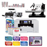 Sawgrass Virtuoso SG500 Siser EasySubli-Drucker mit 16 x 20 Zoll großer Swing-Away-Hitzepresse der Signature-Serie und 8-in-1-Tassenpresse 