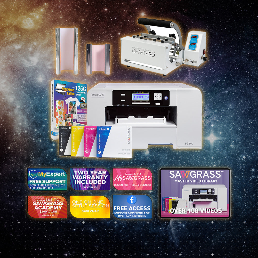 Sawgrass Virtuoso SG500 Sublijet Sublimation Printer with CraftPro Mug and Tumbler Press