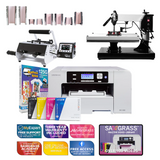 Sawgrass Virtuoso SG500 Sublijet-Sublimationsdrucker mit 16 x 20 Zoll großer Swing-Away-Hitzepresse der Signature-Serie und 8-in-1-Tassenpresse 