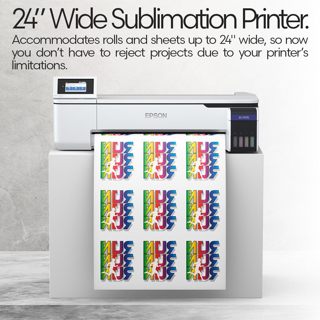 Epson SureColor F570 24" Pro Sublimation Printer Flat Blanks Bundle - HeatPressNation