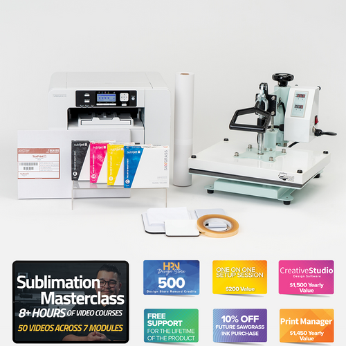 Sawgrass SG500 Sublimation Printer & CraftPro Heat Press Bundle