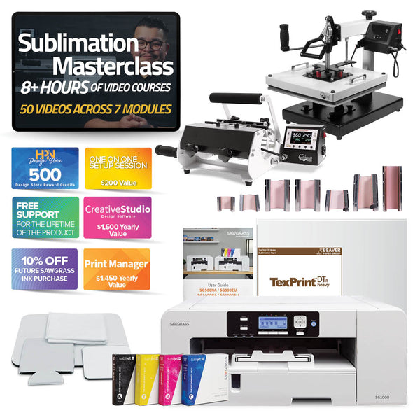 Sawgrass SG1000 Sublimation Printer with Signature Mug & 15" x 15" Heat Press Bundle