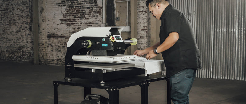 HPN Signature Series 16" x 20" Double Station Pneumatic Heat Press and Double Stand Bundle