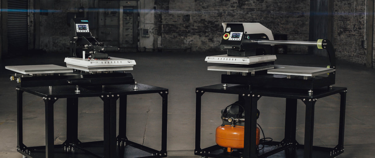 HPN Signature Series 16 x 20 Double Station Auto-Open Heat Press and Double Stand Bundle