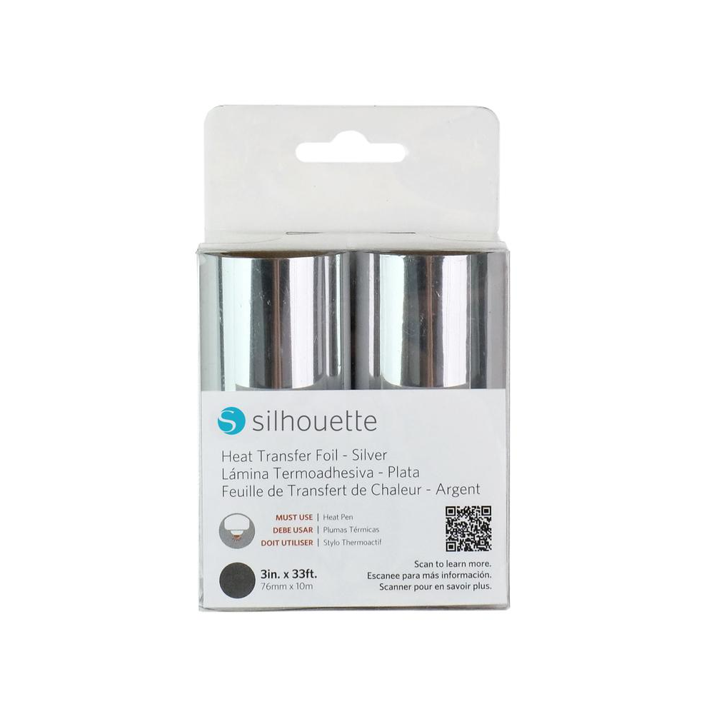 Silhouette 5 Pack Bundle Leatherette Sheets, Shrink Plastic, Silver Foil,  Clear