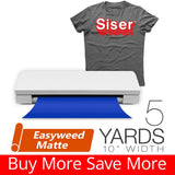 Siser EASYWEED MATTE Heat Transfer Vinyl 5 Yards - 10" Silhouette Craft Cutting Width - HeatPressNation