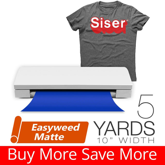 Siser EASYWEED MATTE Heat Transfer Vinyl 5 Yards - 10" Silhouette Craft Cutting Width - HeatPressNation