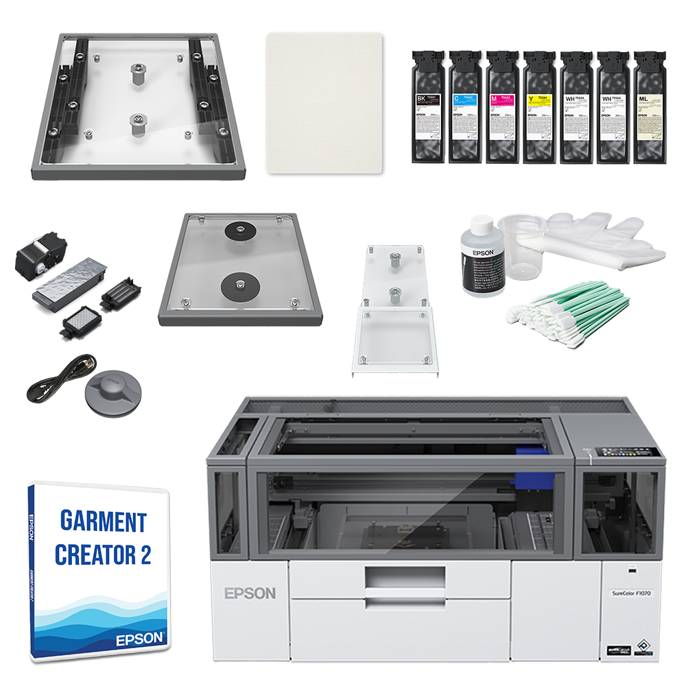 Epson SureColor F1070 DTG/DTF Hybrid Printer Platen Bundle