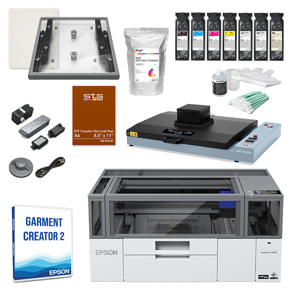 Epson SureColor F1070 DTG/DTF Hybrid Printer DTF Bundle