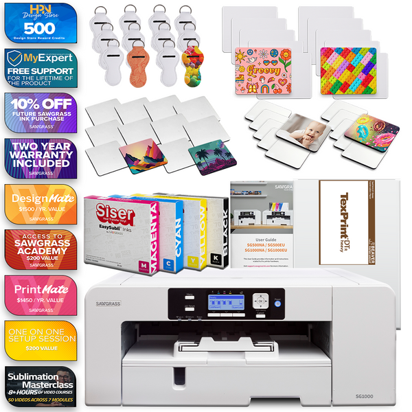 Sawgrass Virtuoso SG1000 Complete Siser EasySubli Printer Bundle Kit
