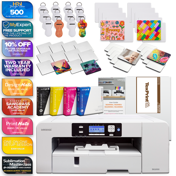 Sawgrass Virtuoso SG1000 Complete Sublijet Sublimation Printer Bundle Kit
