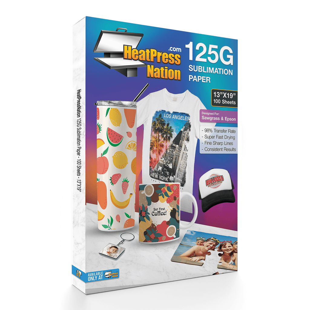 A-SUB 125g Sublimation Paper 8.5x11 100 Sheets - Heat Transfer Paper For Inkjet Printers