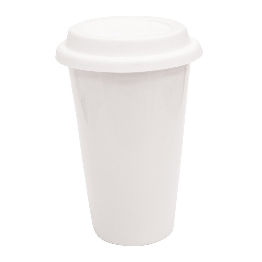 Heat Press Nation ORCA Premium 10 oz. Sublimation Ceramic Tumbler with White Silicone Lid
