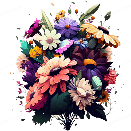 Flower Bouqet Design - HeatPressNation
