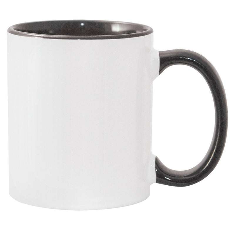 11 oz. Ceramic Sublimation Mug : Inner + Handle - 36 Per Case