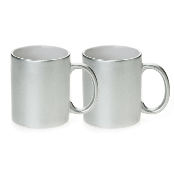 HPN SubliCraft 11 oz. Metallic Ceramic Sublimation Mug - 36 per Case