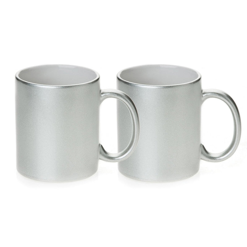 HPN SubliCraft 11 oz. Metallic Ceramic Sublimation Mug - 36 per Case