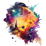 Colorful Distant World Design - HeatPressNation