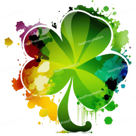 Splatter Clover Design - HeatPressNation