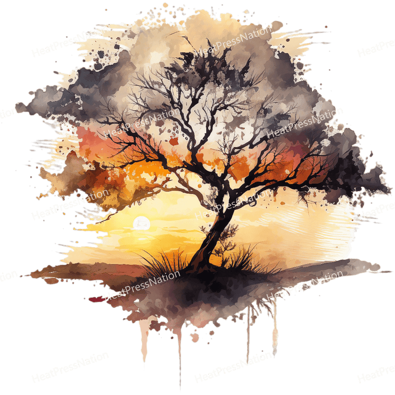 Watercolor Tree Design