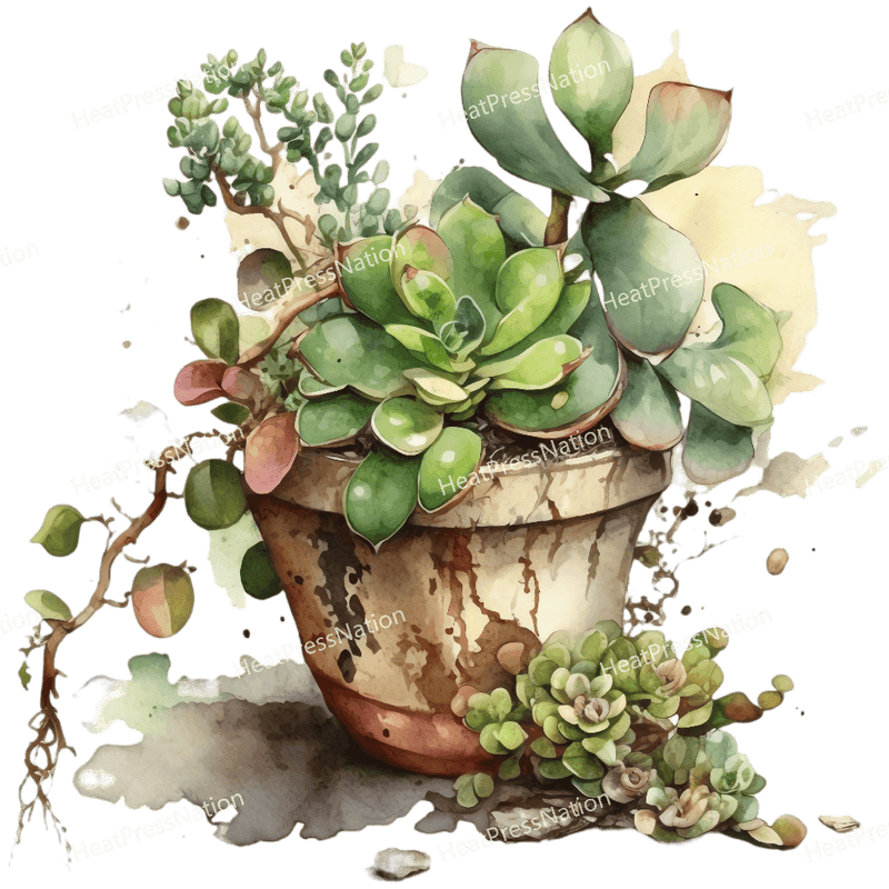 Watercolor Plant Design
