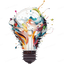 Wavy Color Lightbulb Design