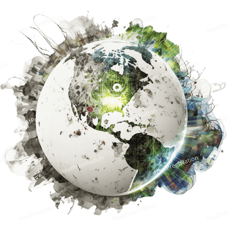 Waterless Globe Design - HeatPressNation
