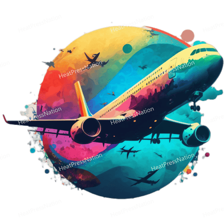 Neon Plane Design - HeatPressNation