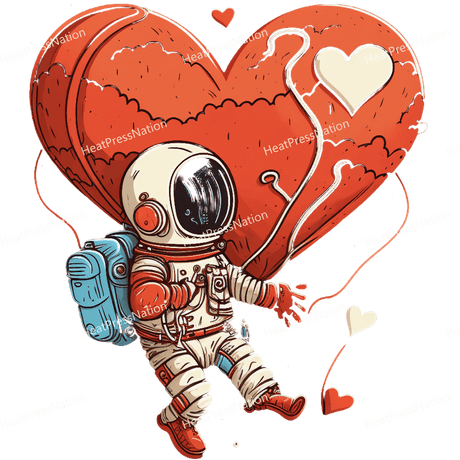 Astronaut Love Design - HeatPressNation