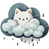 Cat in Clouds Design - HeatPressNation