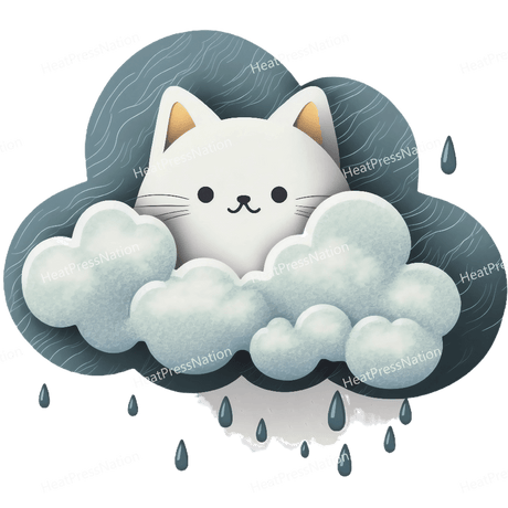 Cat in Clouds Design - HeatPressNation